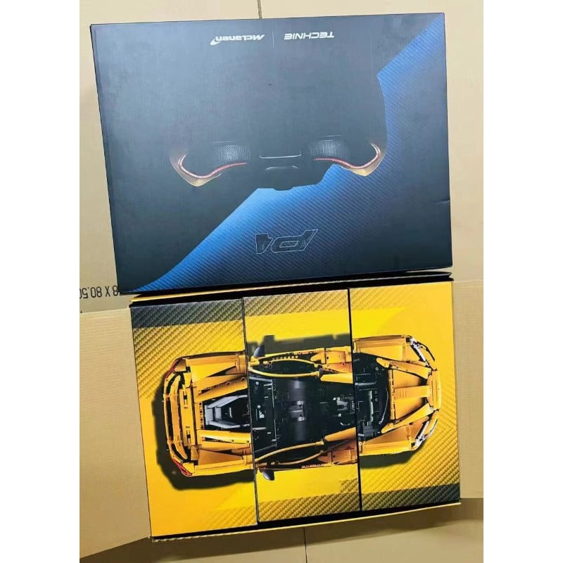 Lit view of the supercar display model