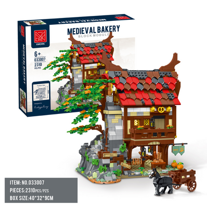 medieval bakery building block set side profile