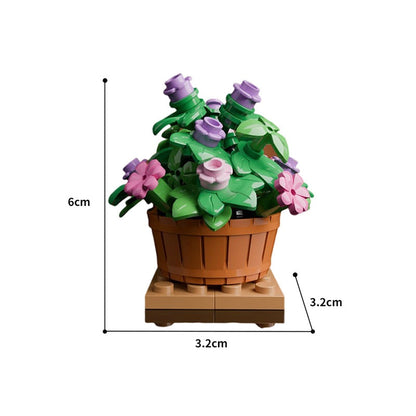 Flowerpot MOC building block set, side angle