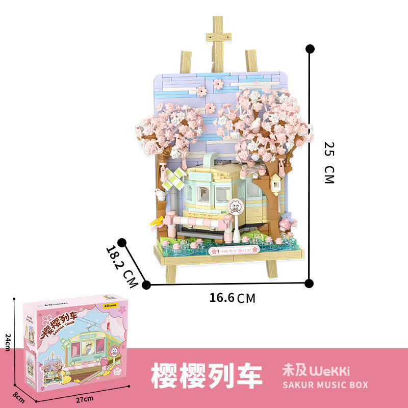 Four seasons series building block set, close-up detail