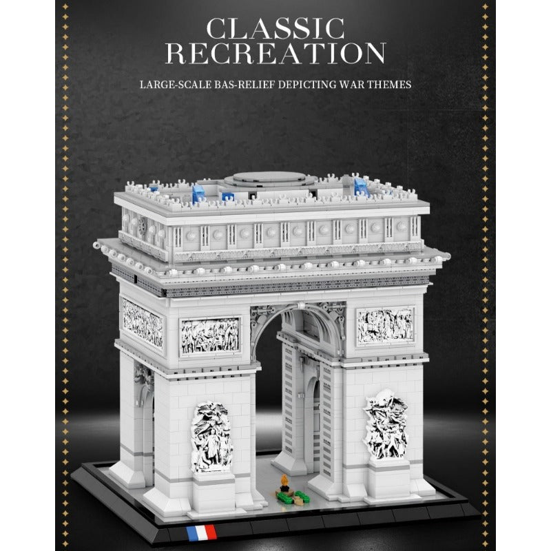 arc de triomphe building block set top-down detail view