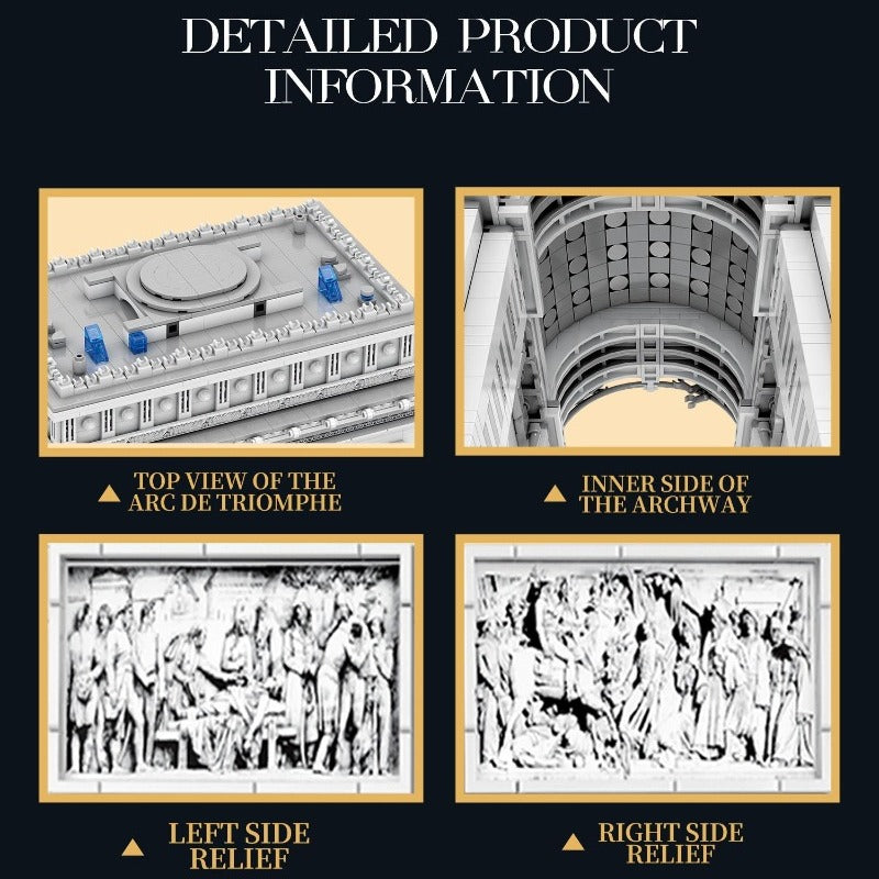 arc de triomphe building block set alternate angle view
