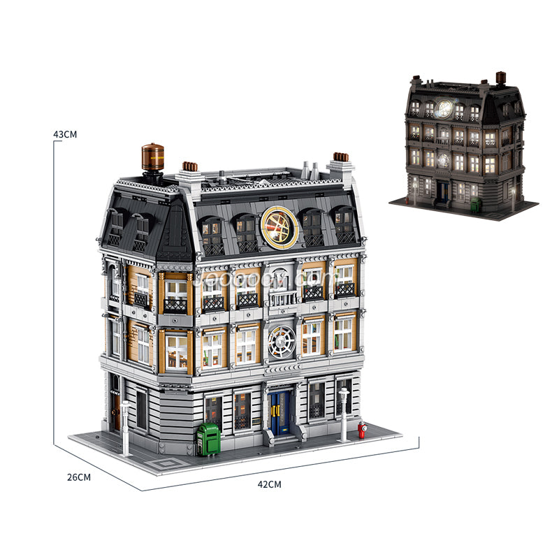 Street view style Sanctum Sanctorum brick model angle