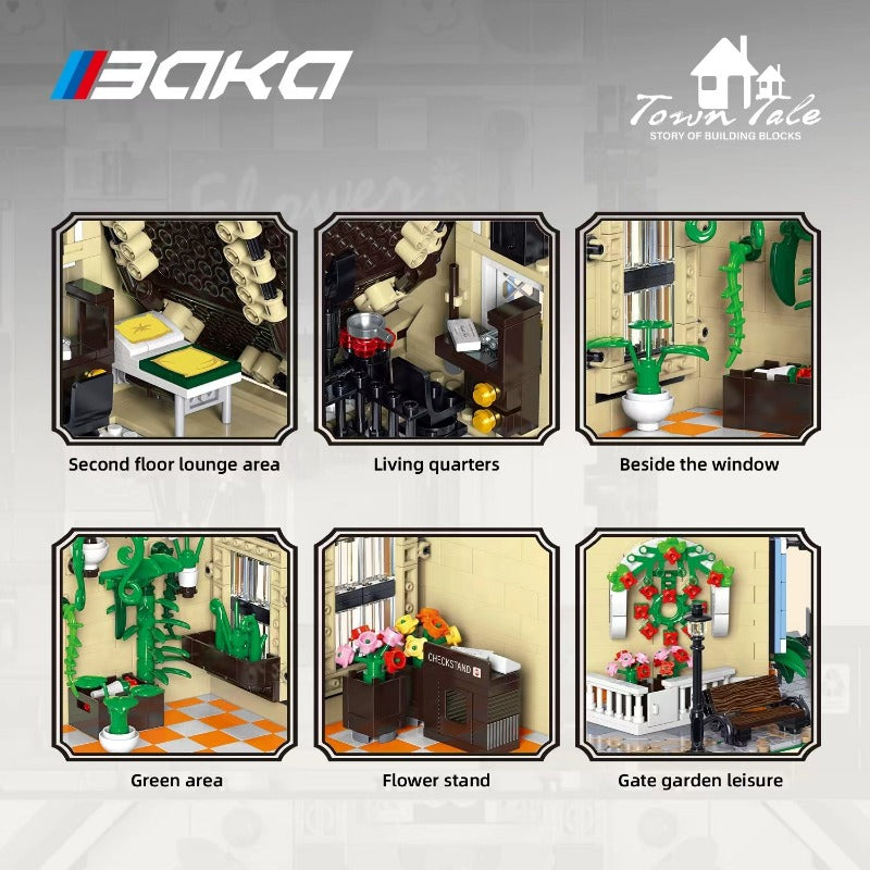 Additional view of the finished 2445-piece florist set