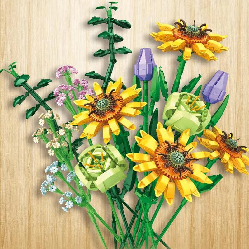 Flower bouquet building set, alternate photo