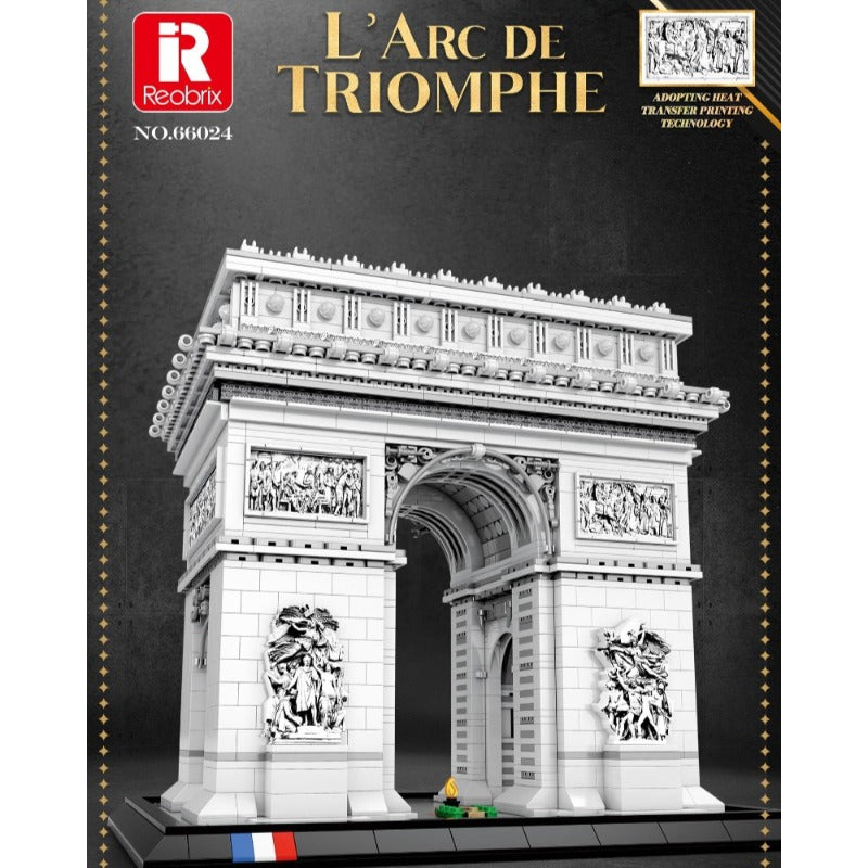 None-piece arc de triomphe building block model front view