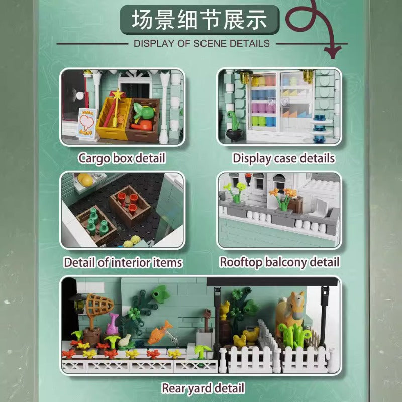Grocery Store Mini Bricks Building Block Set – 2225 PCS – detail view 2
