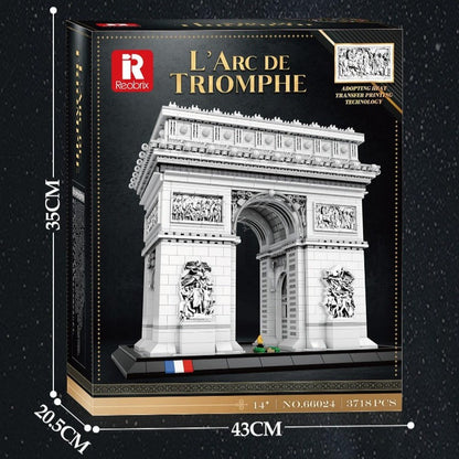 arc de triomphe building block set completed build display