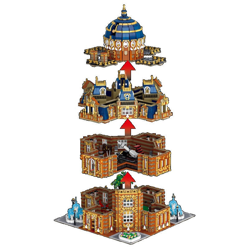 royal planetarium building block set exterior detail view