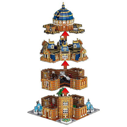 royal planetarium building block set exterior detail view