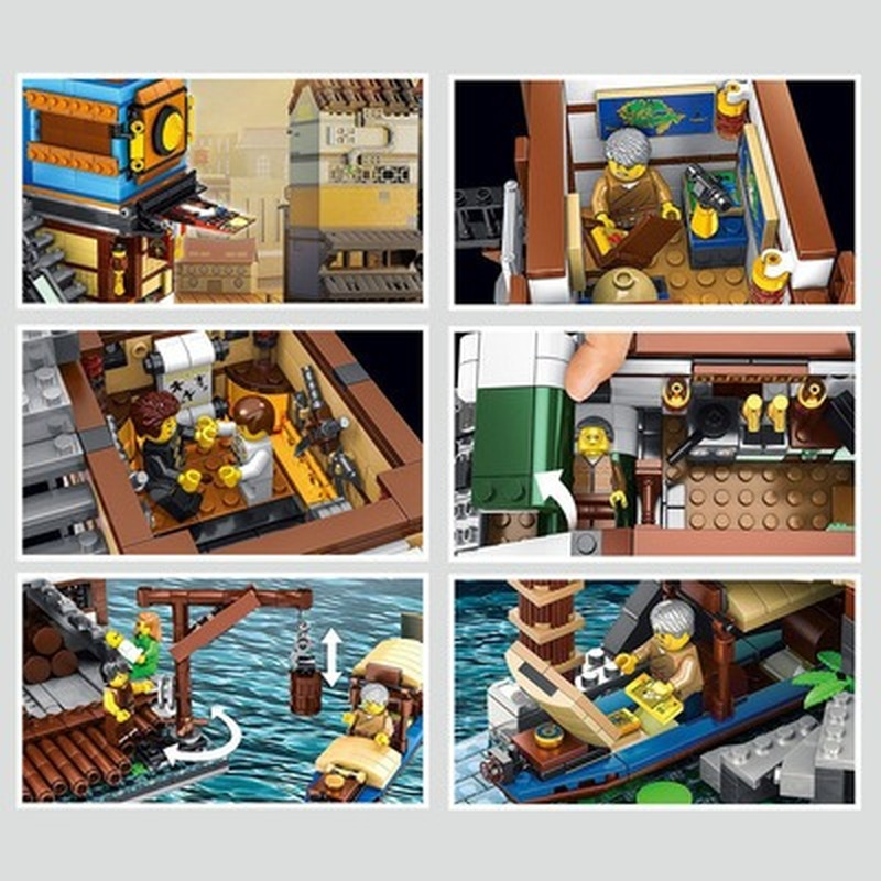 Ninja city docks building block set waterfront dock area