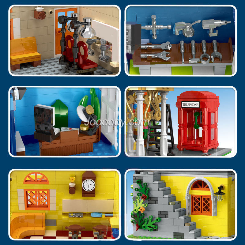 barber shop building block set additional angle view