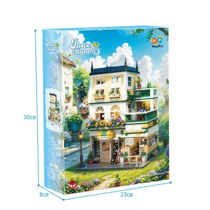 Additional view of the finished 998-piece manor