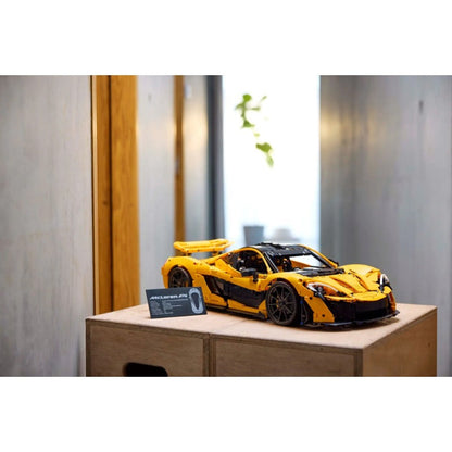Side profile of the assembled supercar model