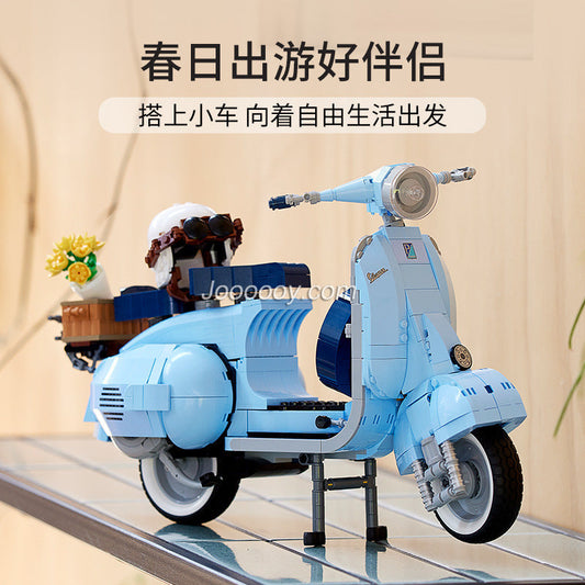 Assembled Vespa 125 scooter building block model
