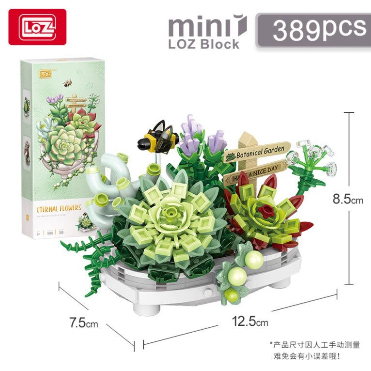 Model 1660 potted plant mini brick set