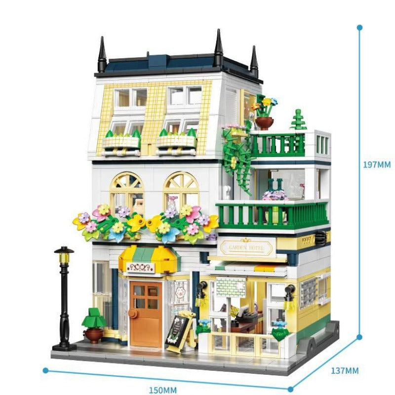Further detail shot of the micro brick model