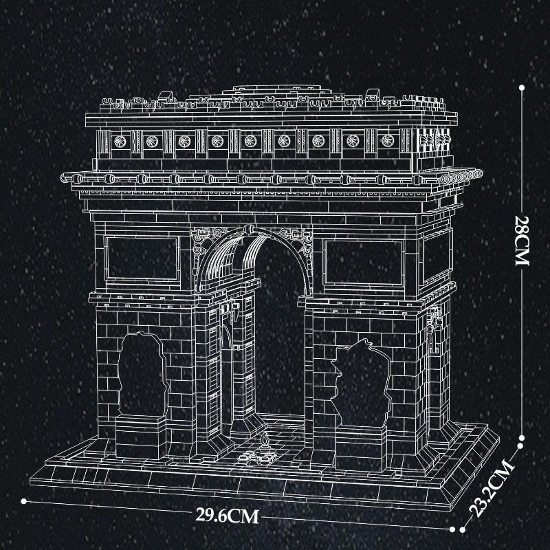 arc de triomphe building block set full model overview