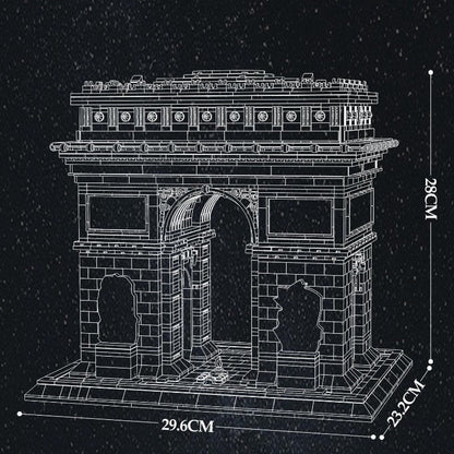 arc de triomphe building block set construction detail view