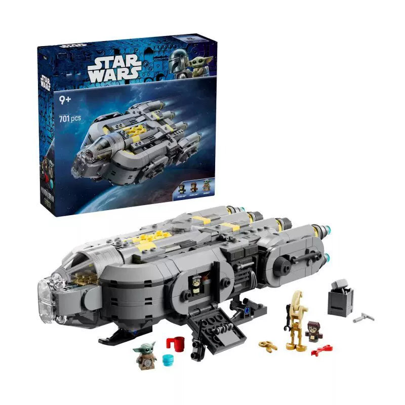 Sci-fi starship building block model, front view