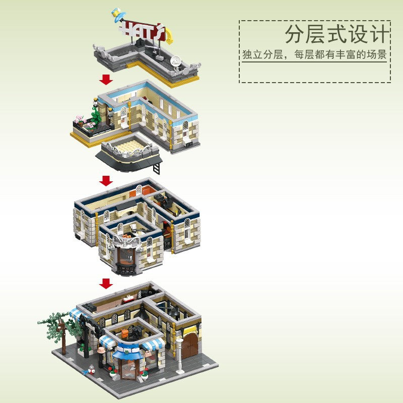Hat Store Building Block Set – 3140 PCS – detail view 2
