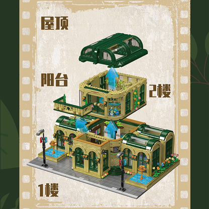 dome botanical gardens building block set side profile