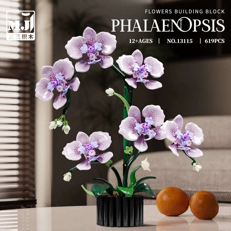 Phalaenopsis orchid building block set – finished model