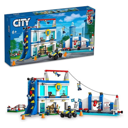 Top view of the police training academy building block set