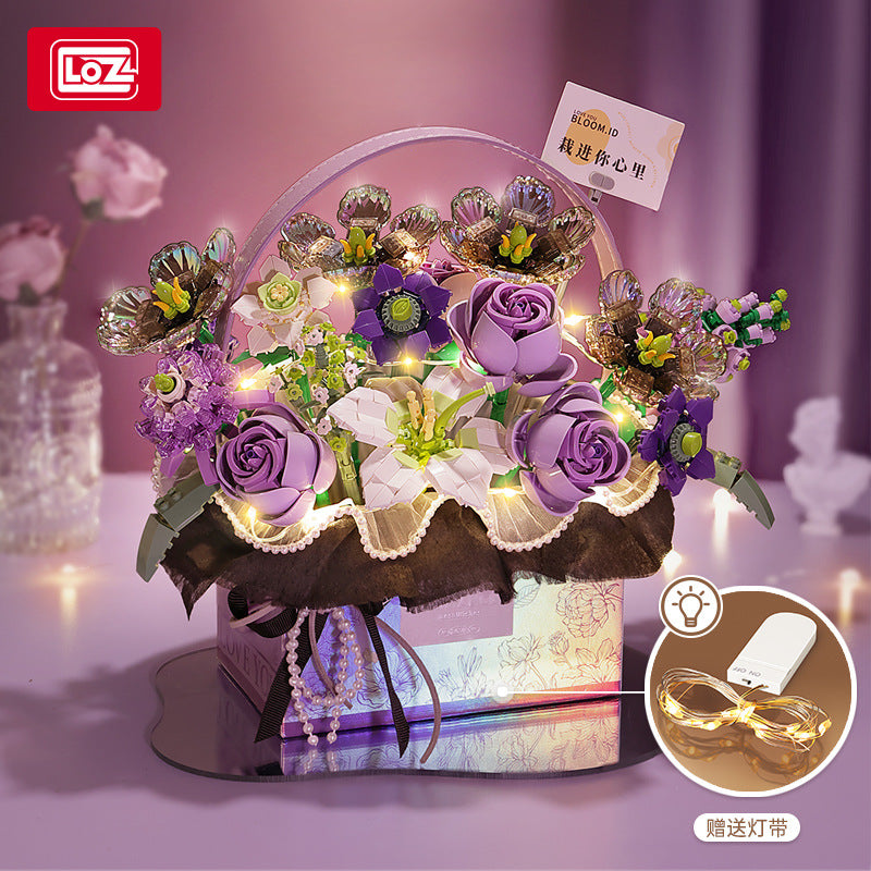 Mini brick bouquet, close-up detail