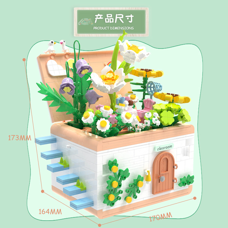 Garden of Wisdom building block set, side angle