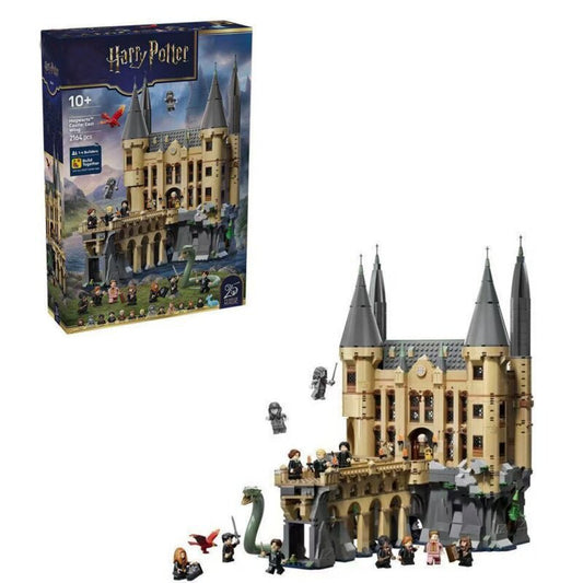 Fantasy castle east wing building block model, full view