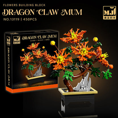 Dragon claw chrysanthemum brick flower model