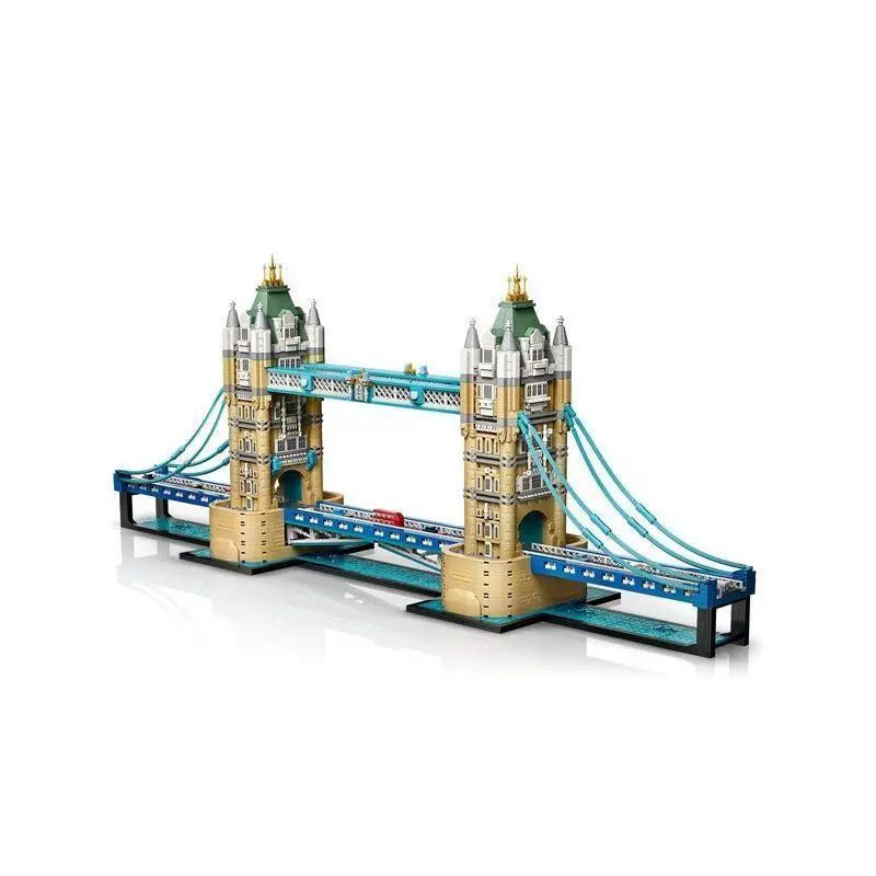 Brick-built bridge towers and spans from another angle
