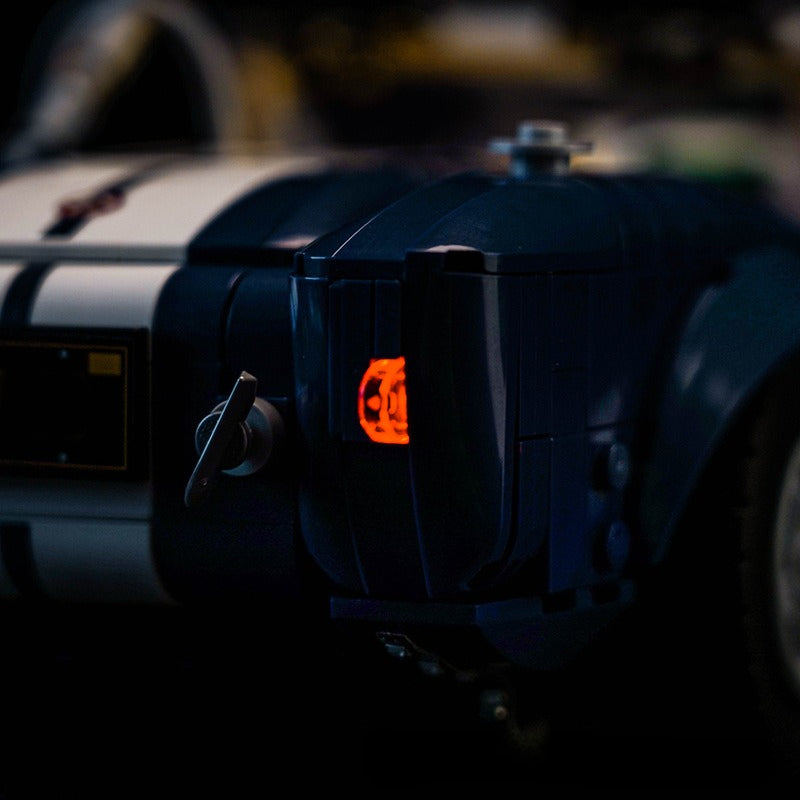 Close-up of car body details in the block set
