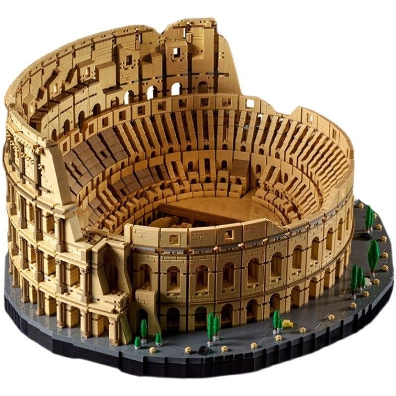 Roman Colosseum building block model interior view