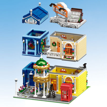 barber shop building block set finished set detail