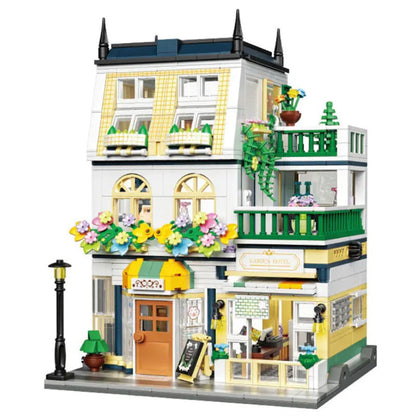 Flower Manor micro brick building block set assembled