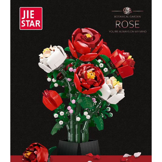 Botanical collection building block sets, rose and succulents