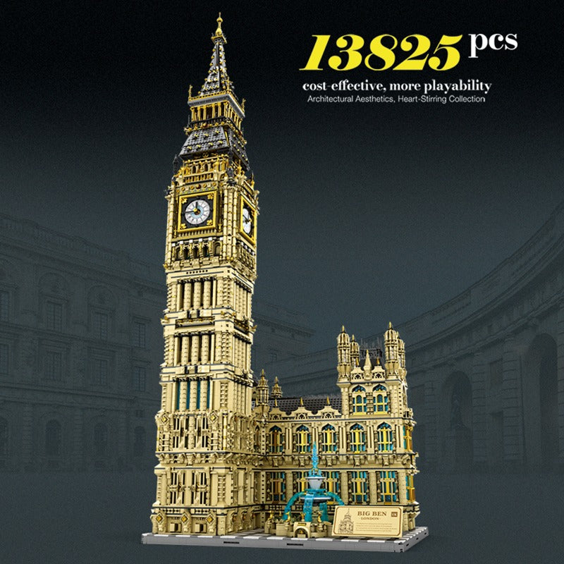 big ben clock tower building block set structural detail close-up