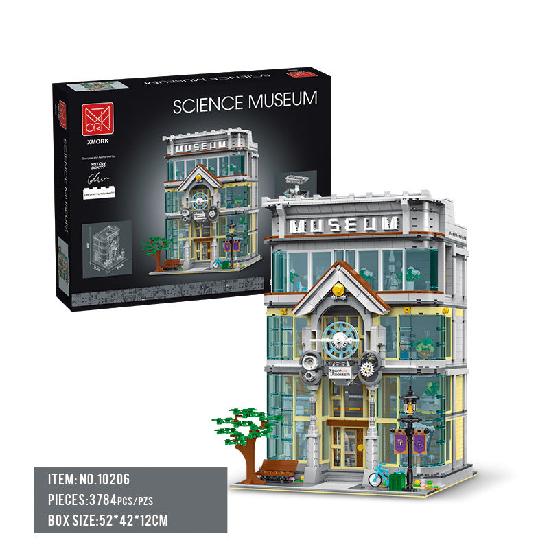 science museum building block set display setting view
