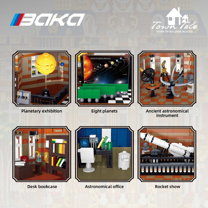 royal planetarium building block set construction detail view