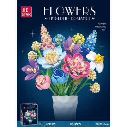 Fingertip Romance flower building block set – finished model