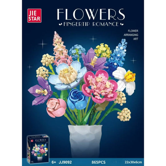 Fingertip Romance flower building block set – finished model