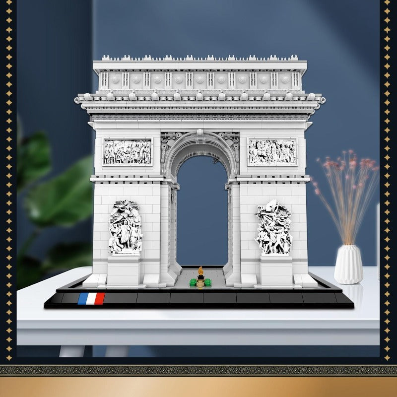 arc de triomphe building block set completed build display