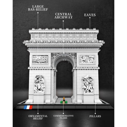 arc de triomphe building block set side profile