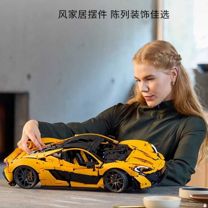 Rear angle of the supercar building set