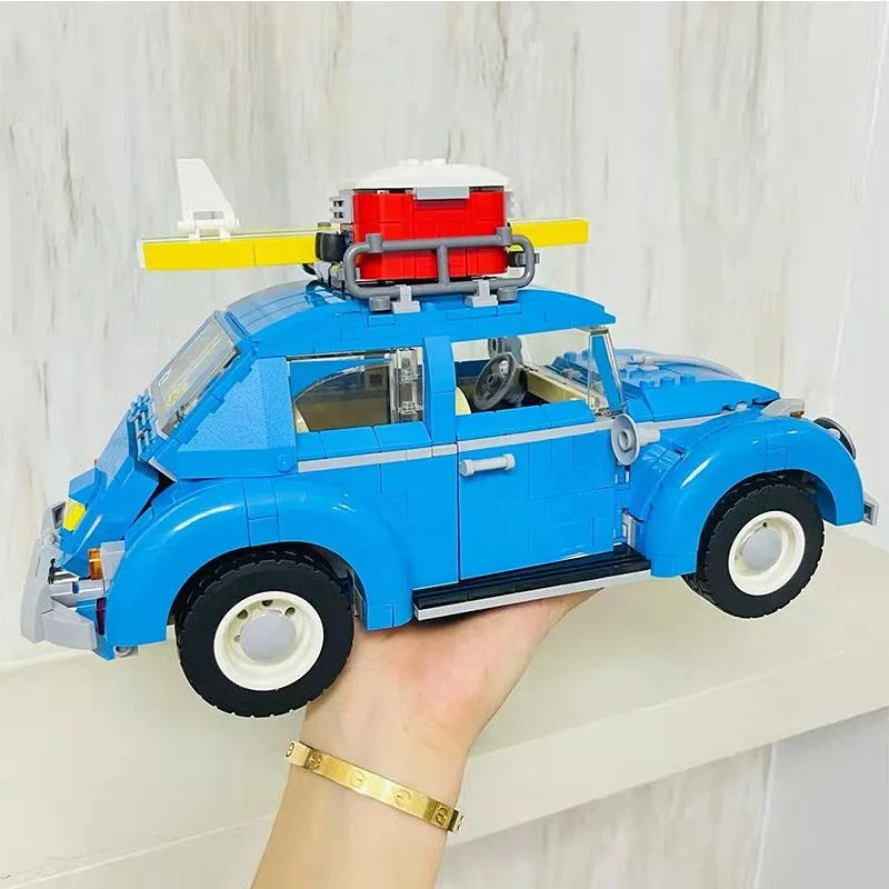 Classic Beetle car building block model interior detail